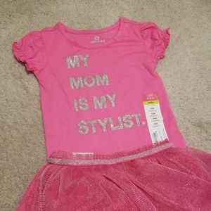 Toddler girl shirt and tutu skirt